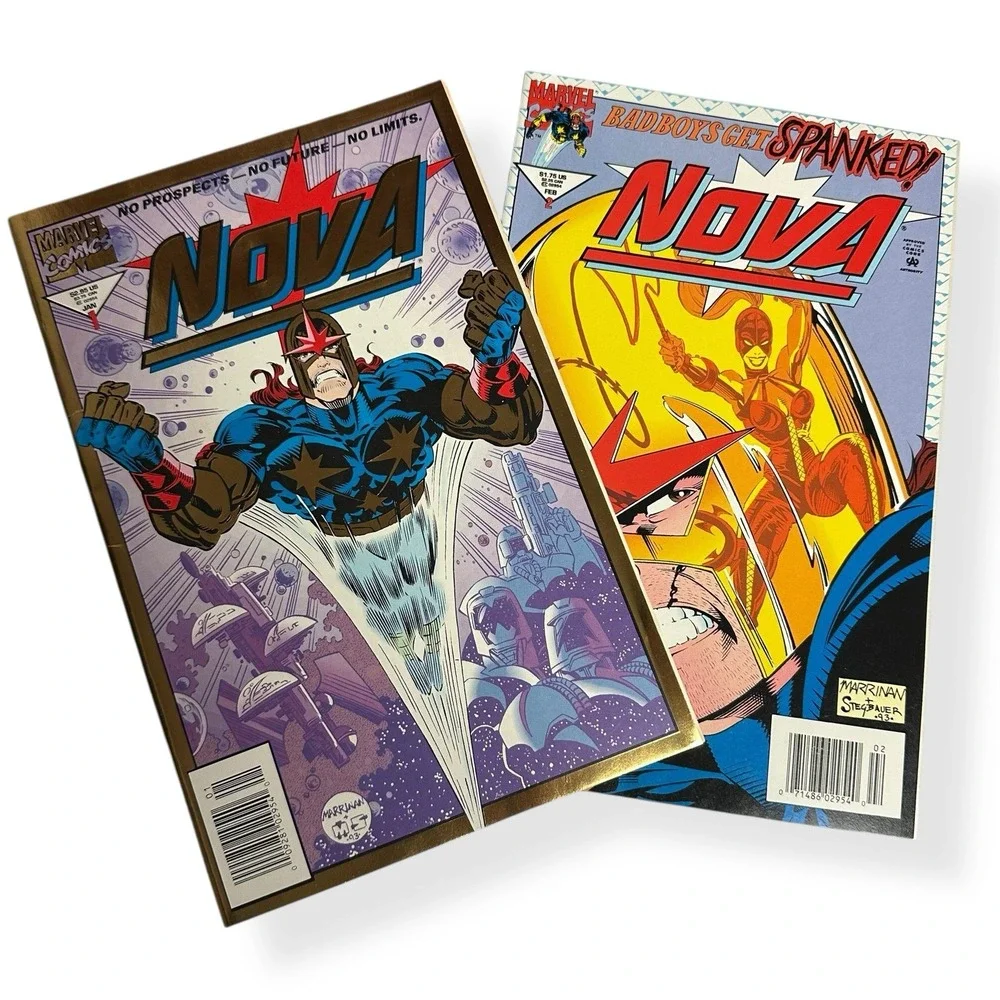 Nova #1 & #2 Gold‎ Foil Cover Marvel Comics 1994